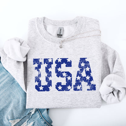 Retro, USA Stars, Patriotic, America, 4th of July Sweatshirt