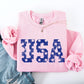 Retro, USA Stars, Patriotic, America, 4th of July Sweatshirt