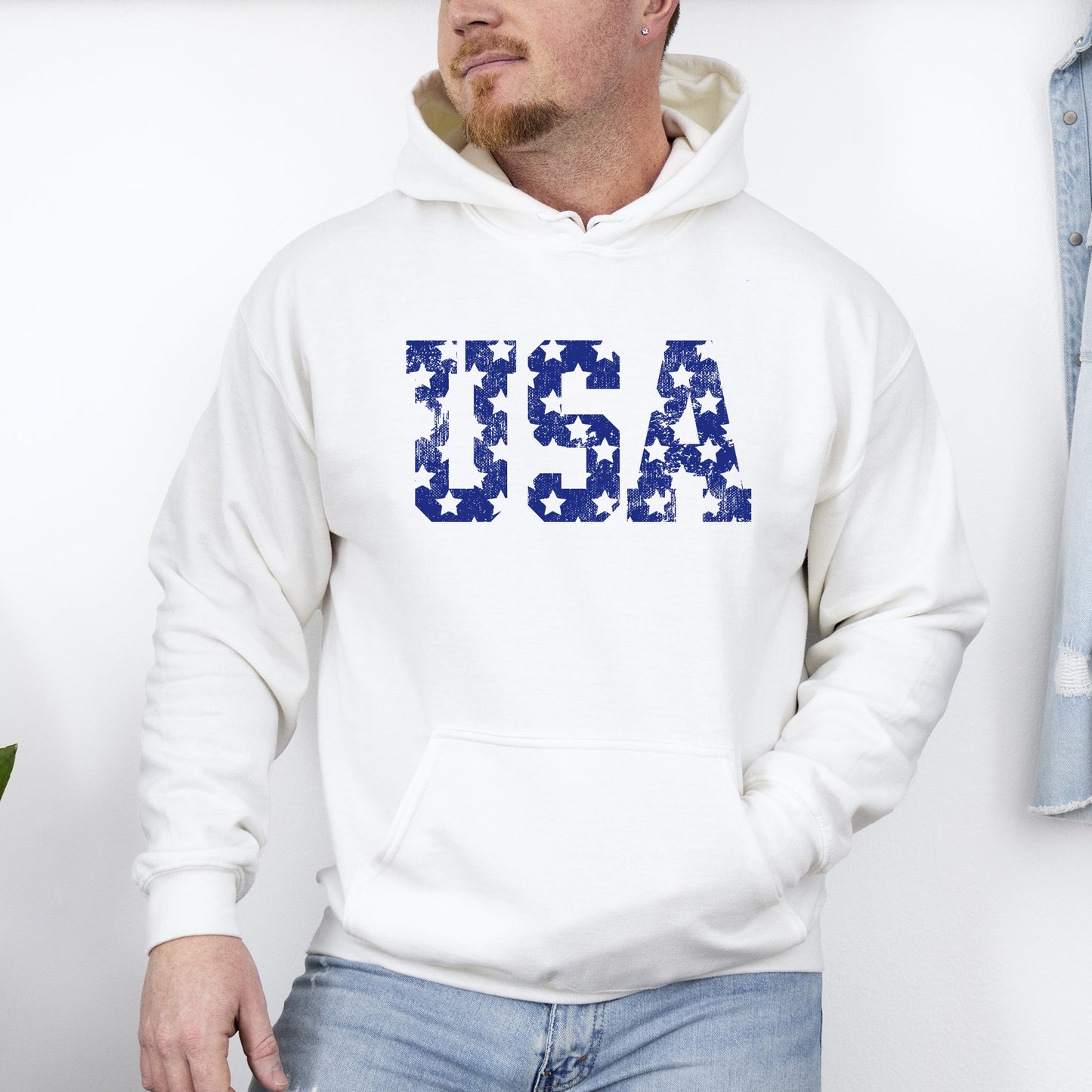 Retro, USA Stars, Patriotic, America Hoodie, Hooded Sweatshirt