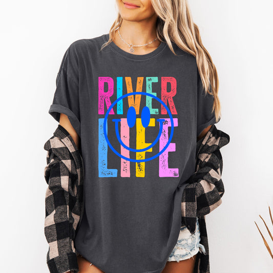 River Life, Float, Summer, River Rat, Retro, Comfort Colors T-Shirt