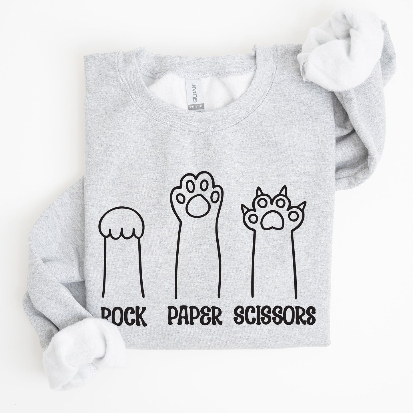 Rock, Paper, Scissors, Cat Mom, Cat Funny, Feline, Pet Sweatshirt