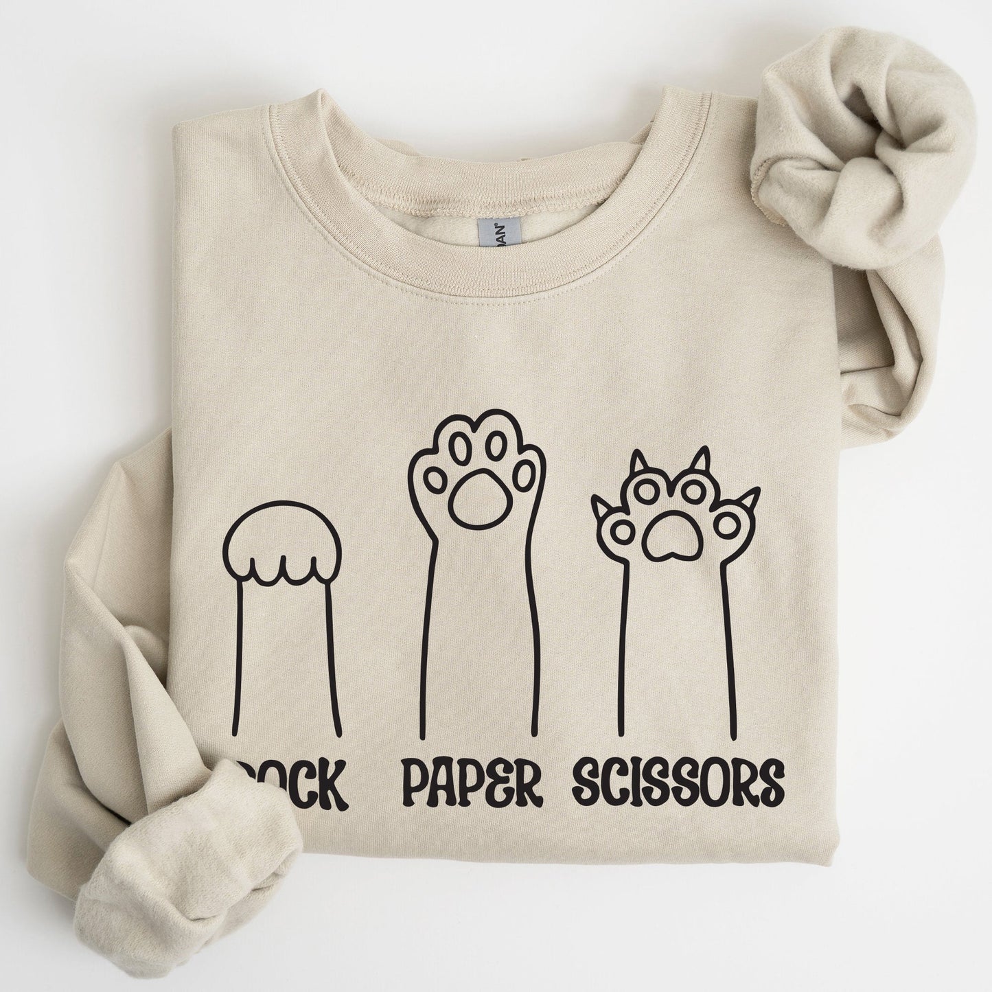 Rock, Paper, Scissors, Cat Mom, Cat Funny, Feline, Pet Sweatshirt