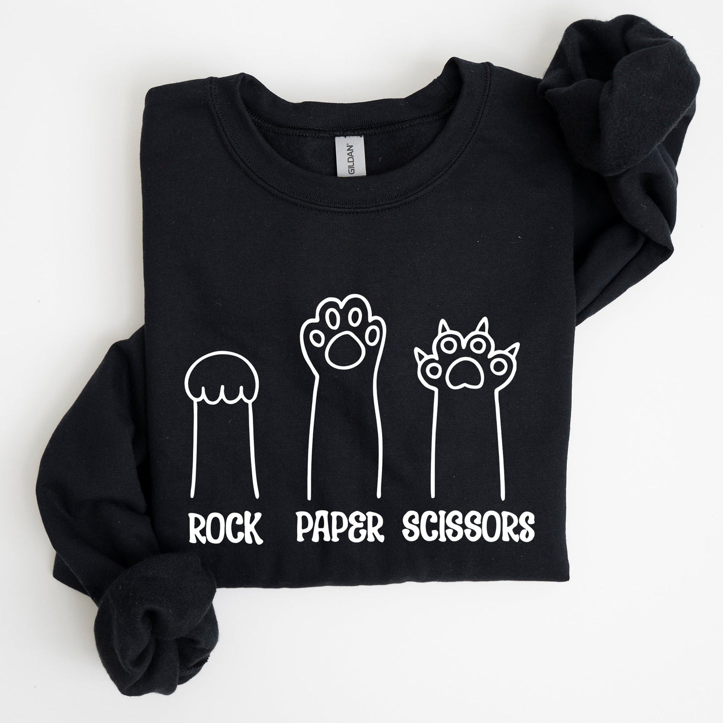 Rock, Paper, Scissors, Cat Mom, Cat Funny, Feline, Pet Sweatshirt