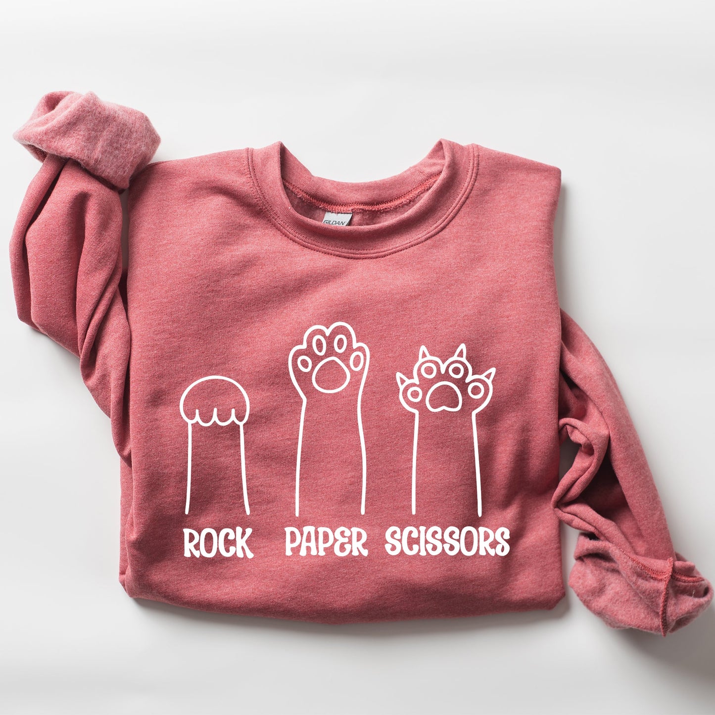Rock, Paper, Scissors, Cat Mom, Cat Funny, Feline, Pet Sweatshirt