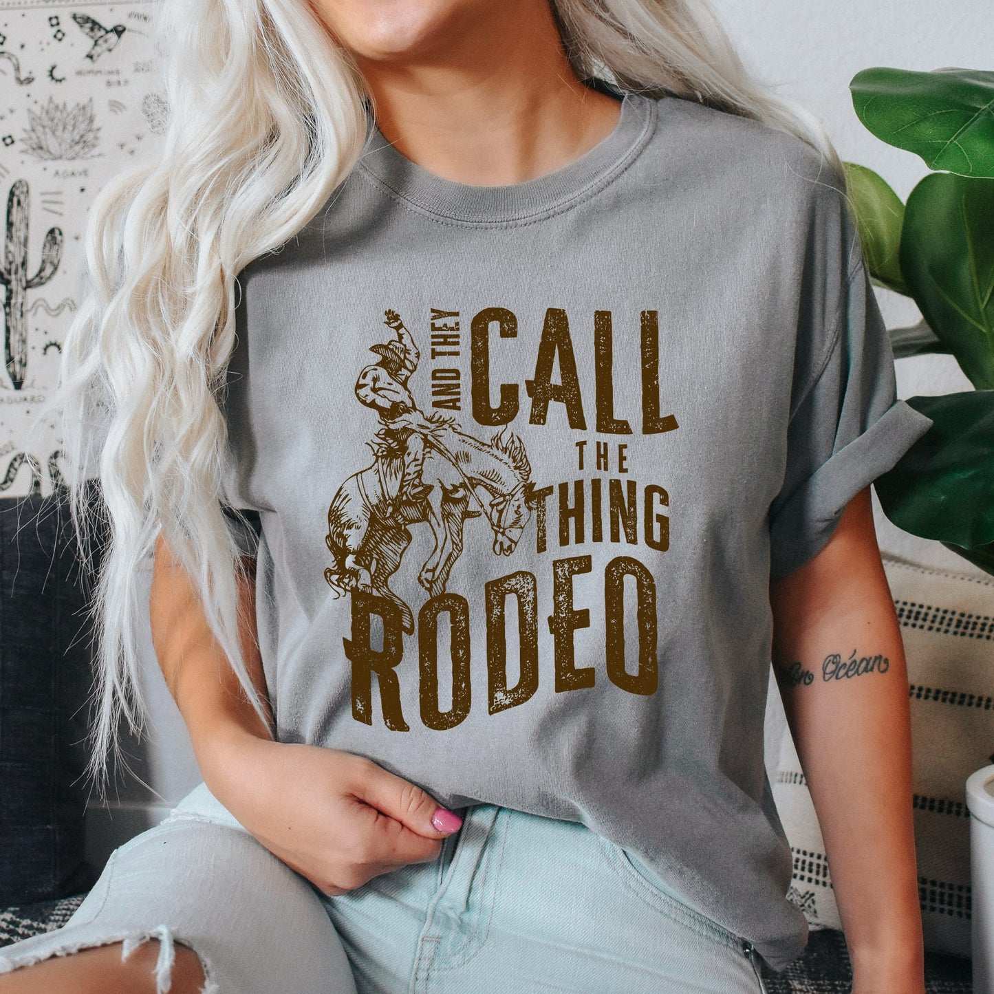 Rodeo Rider, Bronco, Bull, Horse, Cowboy, Cowgirl, Tshirt Comfort Colors T-Shirt