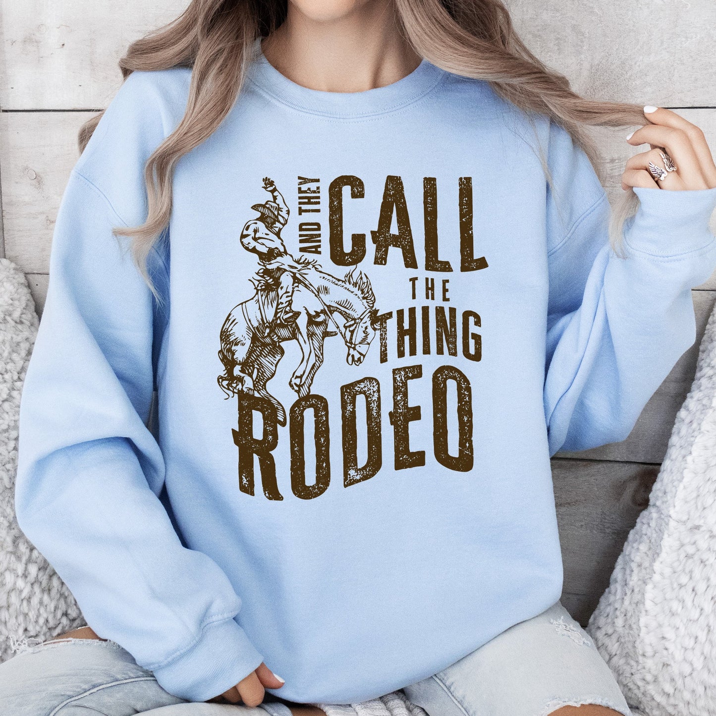 Rodeo Rider, Bronco, Bull, Horse, Cowboy, Cowgirl Sweatshirt