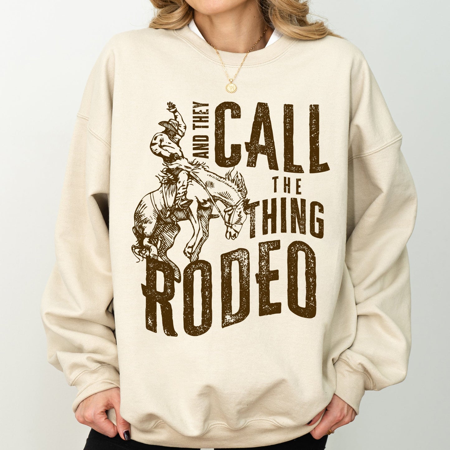 Rodeo Rider, Bronco, Bull, Horse, Cowboy, Cowgirl Sweatshirt