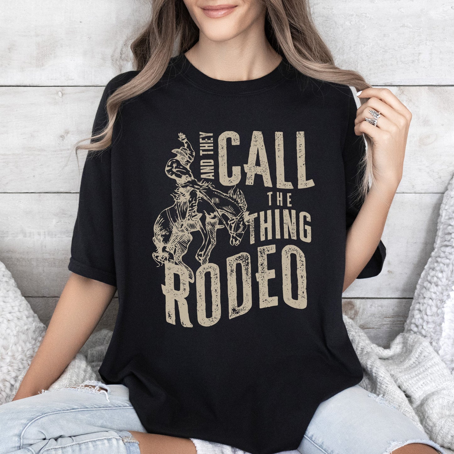Rodeo Rider, Bronco, Bull, Horse, Cowboy, Cowgirl, Tshirt Comfort Colors T-Shirt