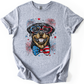 Rottweiler Patriotic Dog, USA, America, Pet Lover, 4th of July, Soft Style T-Shirt