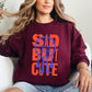 Sad But Cute, Mental Health, Smiley, Positivity, Funny, Sarcastic Sweatshirt