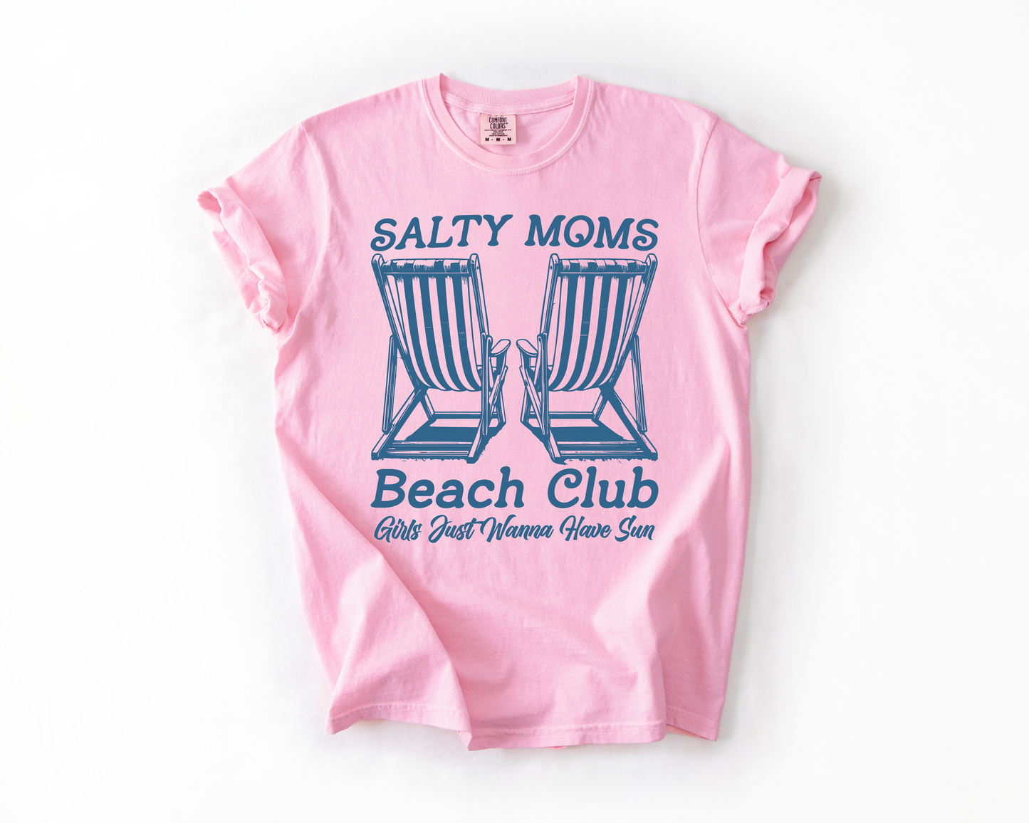 Salty Moms, Beach, Summer, Travel, Vacation, Holiday, Sun, Comfort Colors T-Shirt