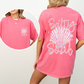 Salty Soul, Beach, Pearls, Summer, Seashell, Stay Salty, Front and Back, Comfort Colors T-Shirt
