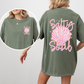 Salty Soul, Beach, Pearls, Summer, Seashell, Stay Salty, Front and Back, Comfort Colors T-Shirt
