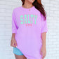 Salty, Palm Trees, Retro, Varsity, Summer, Beach, Comfort Colors T-Shirt