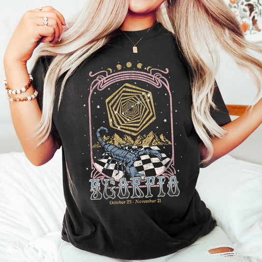 Scorpio Zodiac Comfort Colors Tees, Horoscope, Astrology