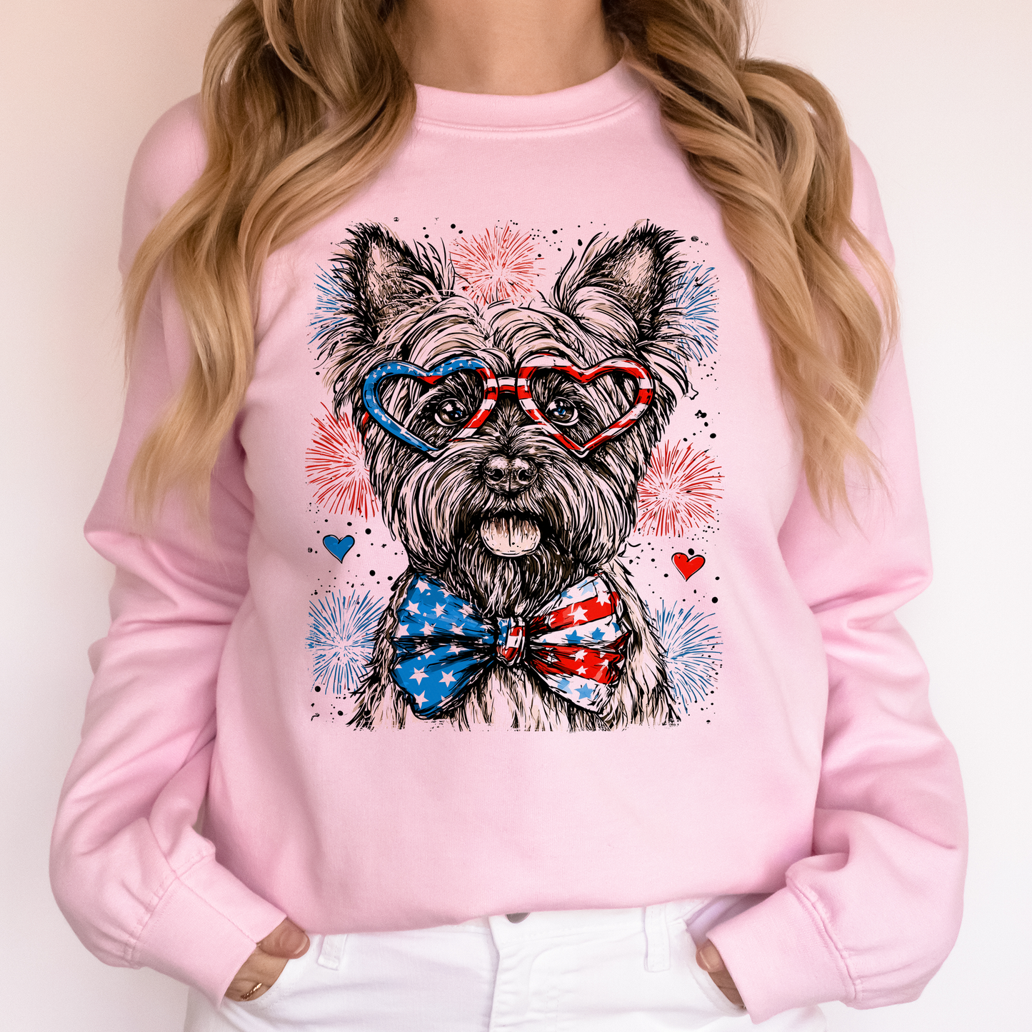 Scottish Terrier Patriotic Dog, USA, America, Pet Lover, 4th of July Sweatshirt