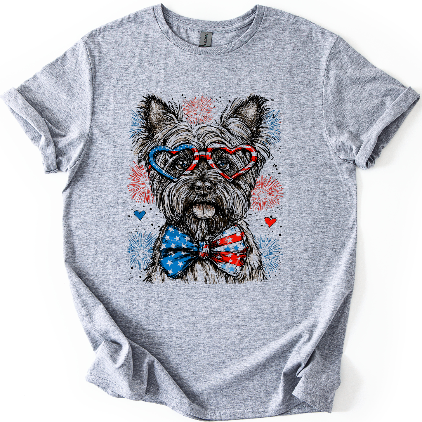 Scottish Terrier Patriotic Dog, USA, America, Pet Lover, 4th of July, Soft Style T-Shirt