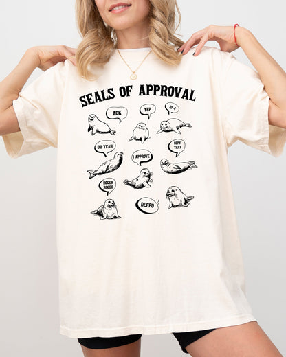 Seals Of Approval, Funny, Pun, Aesthetic, Meme, Dad Joke Shirt Comfort Colors T-Shirt