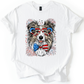 Sheltie, Shetland Sheepdog Patriotic Dog, USA, America, Pet Lover, 4th of July, Soft Style T-Shirt