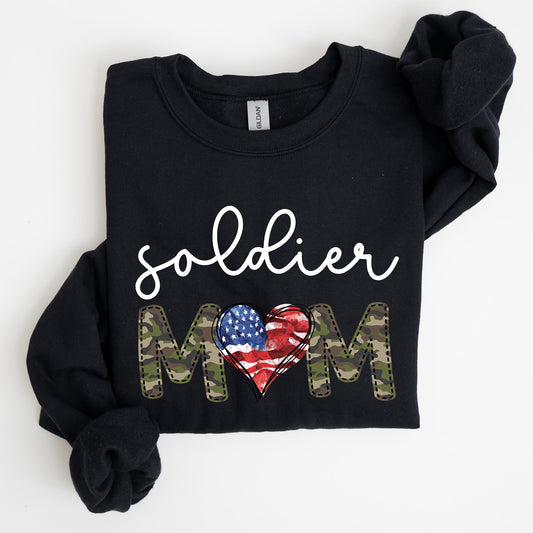 Soldier Mom, Military, Armed Forces, Mother's Day Sweatshirt