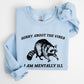 Sorry About The Vibes, Mentally Ill, Raccoon, Meme, Aesthetic, Funny Sweatshirt