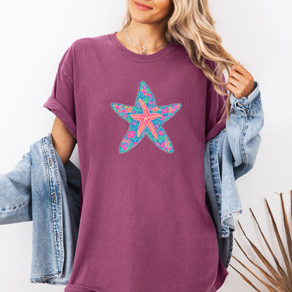 Starfish, Sea Life, Summer, Beach, Comfort Colors T-Shirt