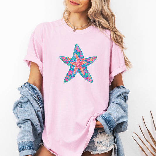 Starfish, Sea Life, Summer, Beach, Comfort Colors T-Shirt