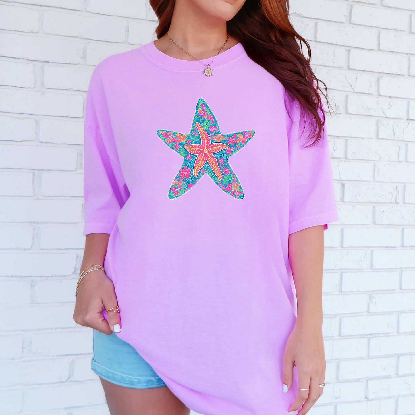 Starfish, Sea Life, Summer, Beach, Comfort Colors T-Shirt