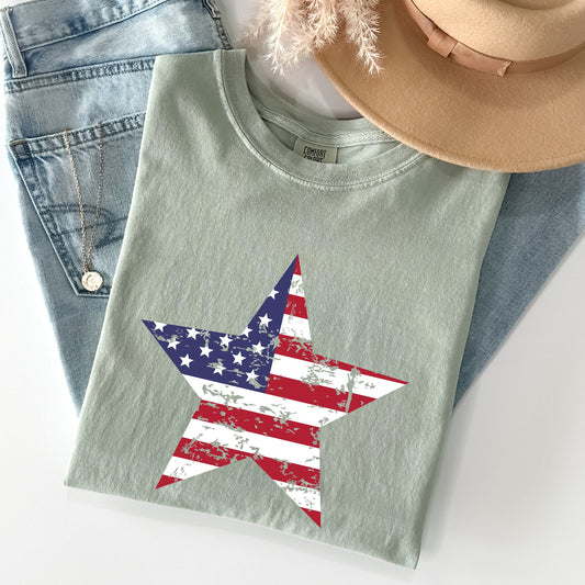 Stars and Stripes, Flag, Patriotic, 4th of July Tshirt Comfort Colors T-Shirt