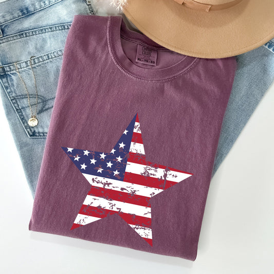Stars and Stripes, Flag, Patriotic, 4th of July Tshirt Comfort Colors T-Shirt