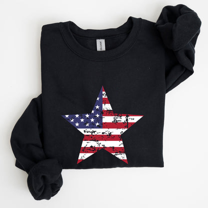Stars and Stripes, Flag, Patriotic, 4th of July Sweatshirt