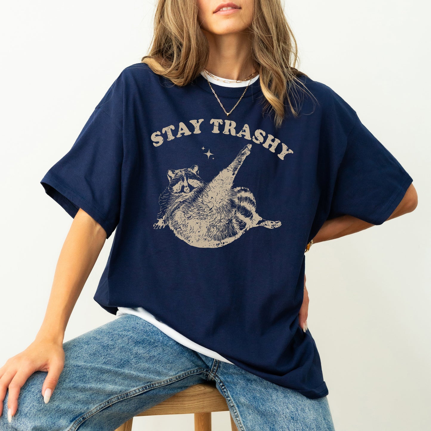 Stay Trashy, Raccoon, Aesthetic, Funny, Meme, Tshirt Comfort Colors T-Shirt