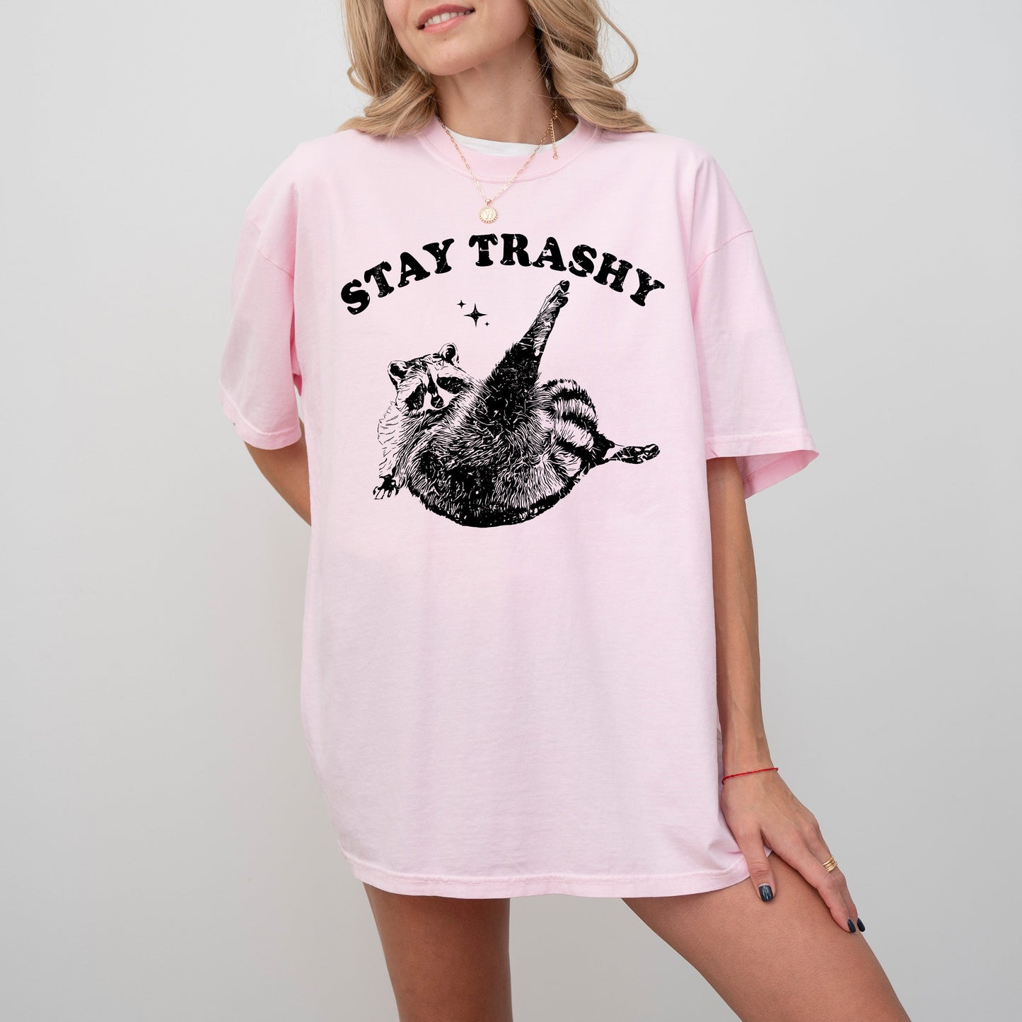 Stay Trashy, Raccoon, Aesthetic, Funny, Meme, Tshirt Comfort Colors T-Shirt