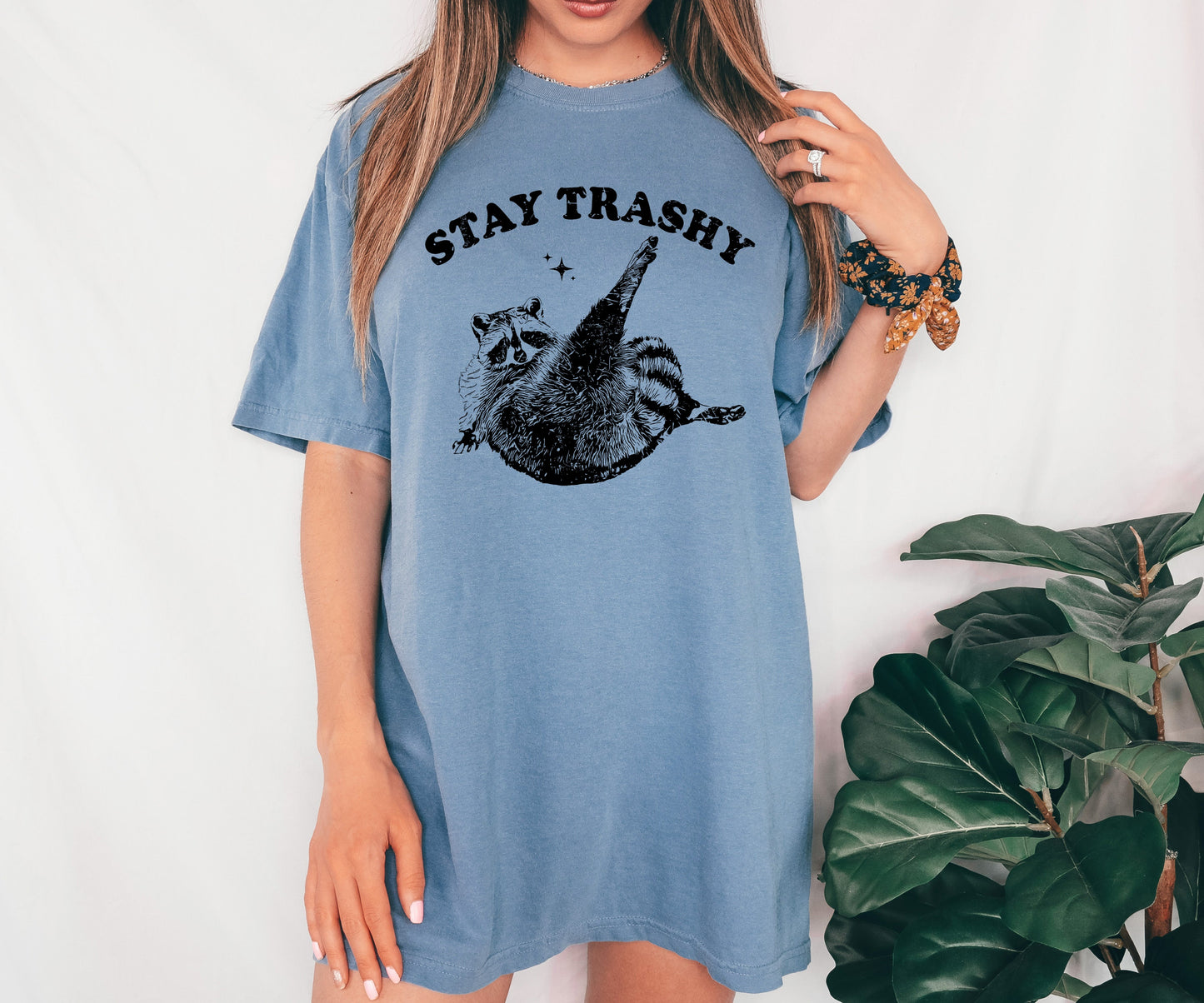 Stay Trashy, Raccoon, Aesthetic, Funny, Meme, Tshirt Comfort Colors T-Shirt