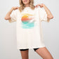 Summer Sunset, Beach Vibes, Palm Tree, Lined, Hot Girl Summer, Tshirt Comfort Colors T-Shirt