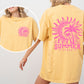 Summer Vibes, Beach Please, Palm, Sunset, Ocean, Hot Girl Summer, Vacation, Front and Back Shirt Comfort Colors T-Shirt