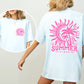 Summer Vibes, Beach Please, Palm, Sunset, Ocean, Hot Girl Summer, Vacation, Front and Back Shirt Comfort Colors T-Shirt