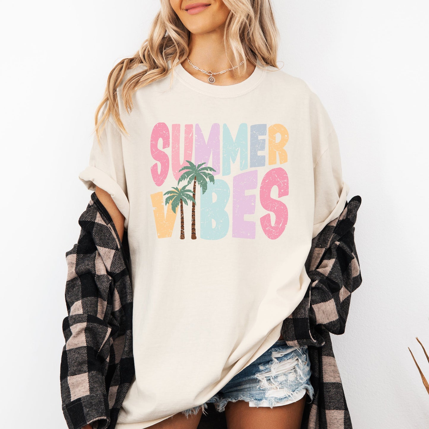 Summer Vibes, Retro, Colorful, Beach, Comfort Colors T-Shirt