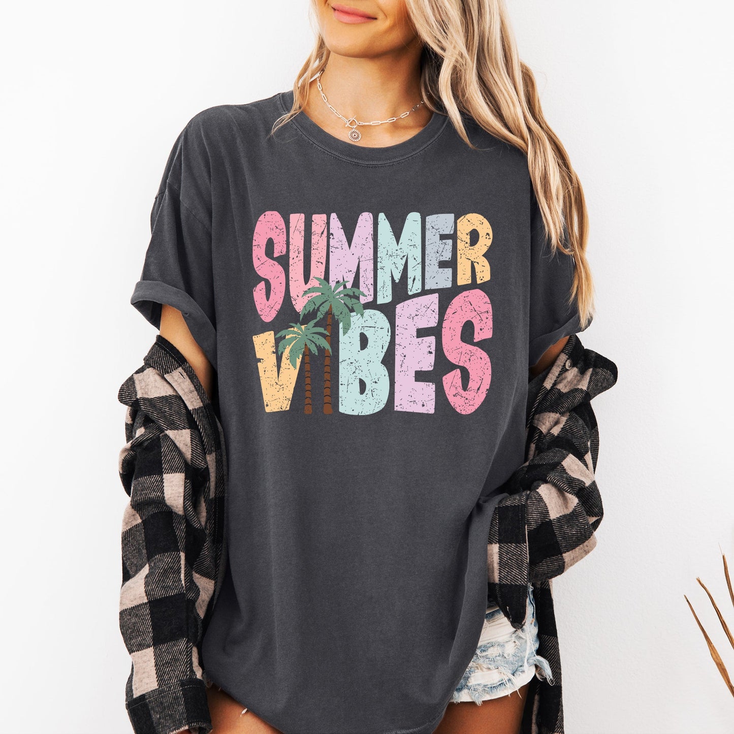 Summer Vibes, Retro, Colorful, Beach, Comfort Colors T-Shirt