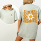 Summer, Retro, Smiley, Front and Back, Comfort Colors T-Shirt