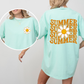 Summer, Retro, Smiley, Front and Back, Comfort Colors T-Shirt