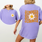 Summer, Retro, Smiley, Front and Back, Comfort Colors T-Shirt