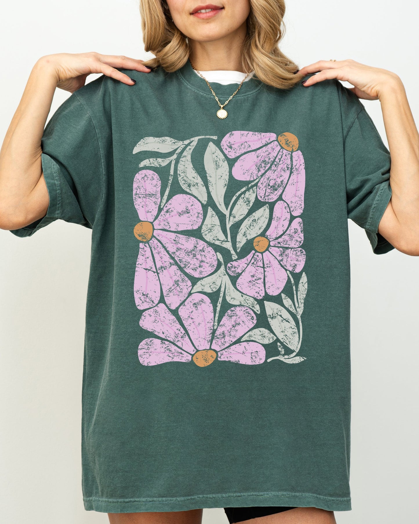 Summery, Gorgeous Abstract Flowers, Boho Floral Design, Summer Vibes, Gardening, Festival, Nature Shirt Comfort Colors T-Shirt