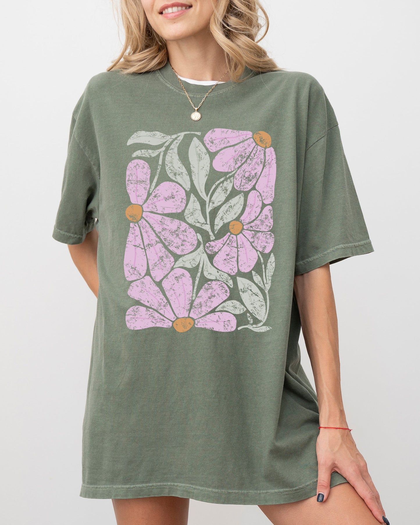 Summery, Gorgeous Abstract Flowers, Boho Floral Design, Summer Vibes, Gardening, Festival, Nature Shirt Comfort Colors T-Shirt
