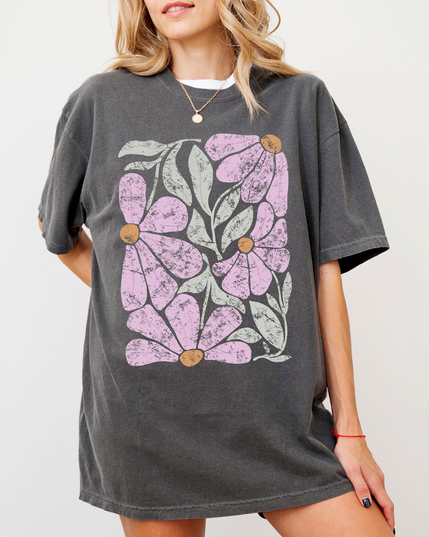 Summery, Gorgeous Abstract Flowers, Boho Floral Design, Summer Vibes, Gardening, Festival, Nature Shirt Comfort Colors T-Shirt