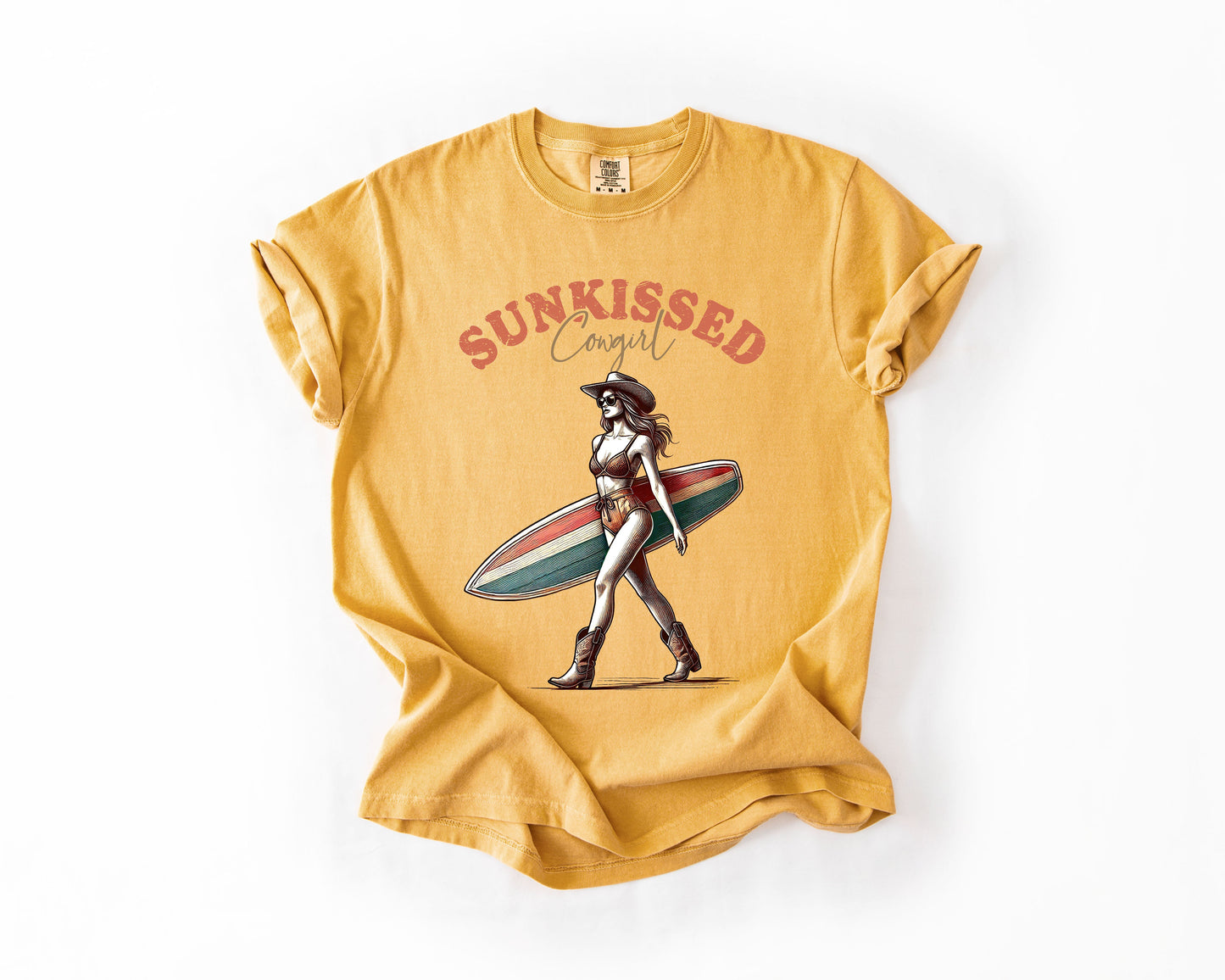 Sun Kissed Cowgirl, Summer, Beach, Sea Life, Outdoor, Travel, Western, Country, Comfort Colors T-Shirt