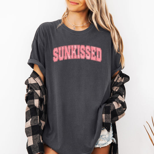 Sunkissed, Varsity, Retro, Palm Trees, Summer, Comfort Colors T-Shirt