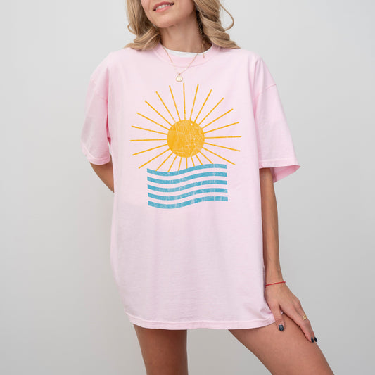 Sunny Beach Waves, Summer Vibes, Vacation, Mykonos, Hot Girl Summer, Tshirt Comfort Colors T-Shirt