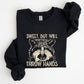 Sweet But Will Throw Hands, Raccoon, Funny, Aesthetic, Meme Sweatshirt