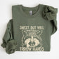 Sweet But Will Throw Hands, Raccoon, Funny, Aesthetic, Meme Sweatshirt